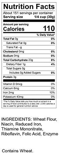 100% 10 Organic All Purpose Unbleached White Baking Flour - Pound