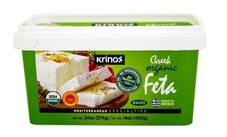 KRINOS Greek Organic Feta Cheese 400g tub