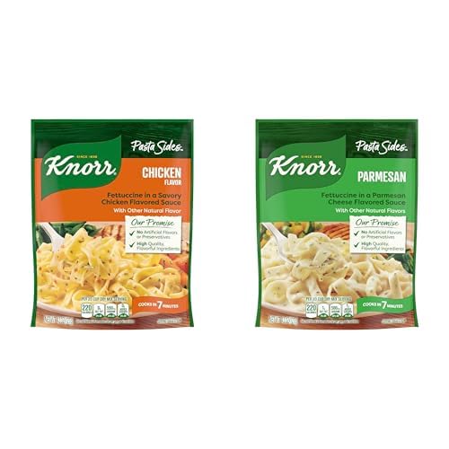 Knorr Discover Delicious Pasta Sides Bundle: Chicken Fettuccine & Parmesan - Quick, Flavorful