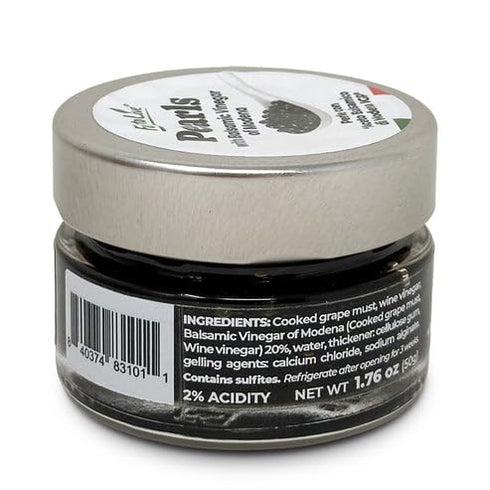 50g (Pack 1) Food to Live Black Pearls with Balsamic Vinegar of Modena, Authentic Italian Aceto Balsamico Black Caviar