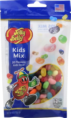 Jelly Belly Kids Mix Jelly Beans, 9.8 oz Resealable Pouch - 20 Assorted Flavors, Kosher, Peanut Free