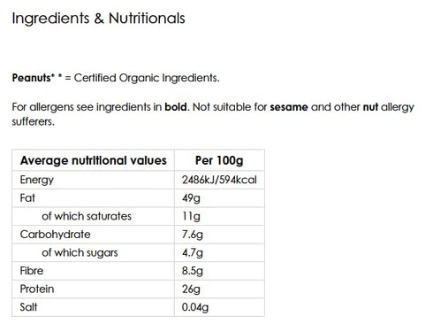 Biona 500g Organic - Peanut Smooth Butter