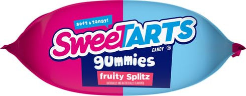 Gummies 9 oz (Pack 2) SweeTARTS Fruity Splitz, Candy, Sweet and Tart, Resealable Bag