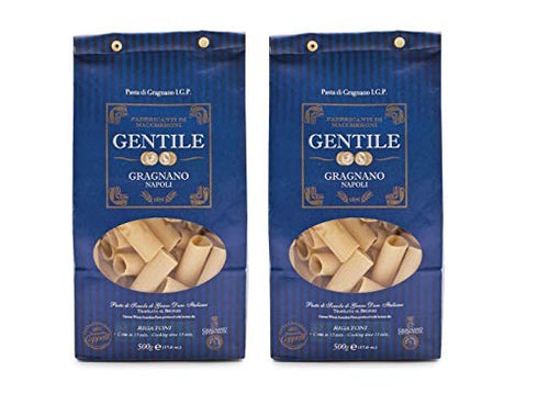 Pastificio Gentile GENTILE PASTA RIGATONI DI GRAGNANO IGP (2 Pack - 1.1 lb each)