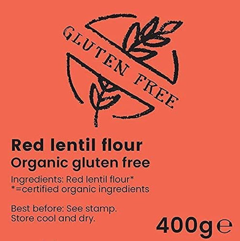 Amisa 400 ORGANICS Organic Red Lentil Flour, GR