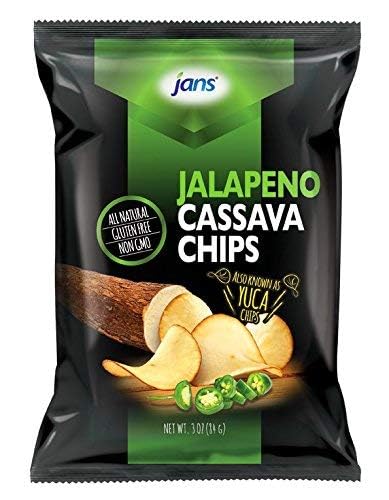 Jans Root Chips, Jalapeo Cassava Chips 3 Oz Pack of 1 |