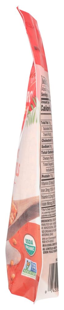 16 oz (453 g)(pack 3) Arrowhead Mills, Organic Red Lentils