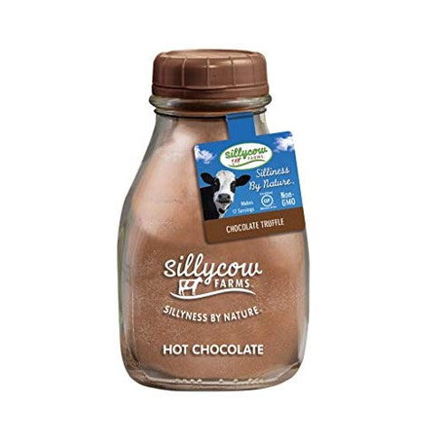 Pack 16.9 Oz Pack 4 Sillycow Farms Hot Chocolate Variety | Chocolate Truffle, Chocolate Maple, Peppermint Twist