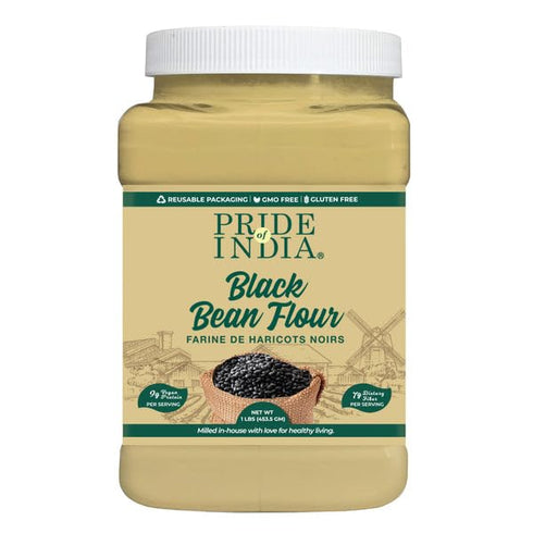 PACK 6 1 lbs (454 Pride of India - of - Black Bean Flour gm) Rich Earthy Taste Freshly Milled in Small Batches- Used