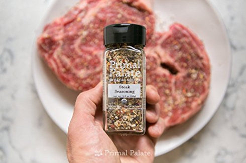 Primal Palate Organic Steak Seasoning, Certified Organic, 7.2 oz Resealable Bag
