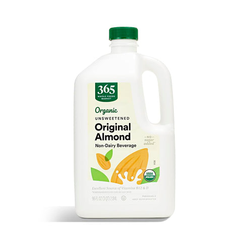 365 by Whole Foods Market Organic Unsweetened Almond Milk, 96 FZ