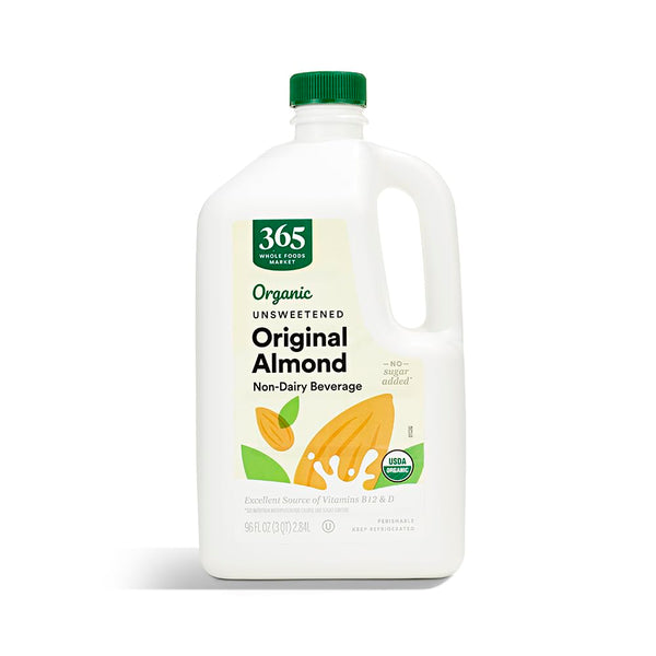 365 by Whole Foods Market Organic Unsweetened Almond Milk, 96 FZ