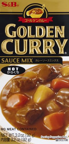S&B Golden Curry Sauce Mix, Hot, 3.2 oz