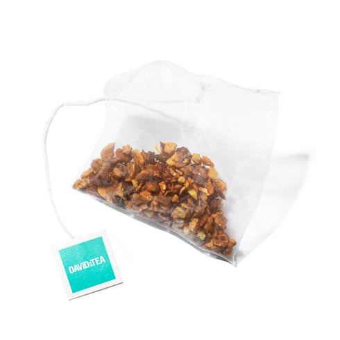 65 DAVIDsTEA Forever Nuts Herbal Tea Caffeine-Free Tea Bags with Apple, Almond & Cinnamon Tea Bags Sweet & Nutty