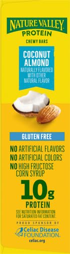 5 7.1 OZ (Pack 4) Nature Valley Chewy Granola Bar, Protein, Coconut Almond, Bars