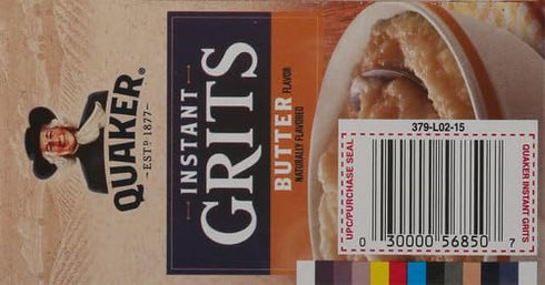 0.98oz Packets, (10 Pack) Quaker Instant Grits, Butter