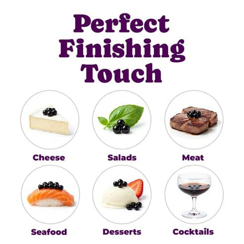 50g (Pack 2) Food to Live Black Pearls with Balsamic Vinegar of Modena, Authentic Italian Aceto Balsamico Black Caviar