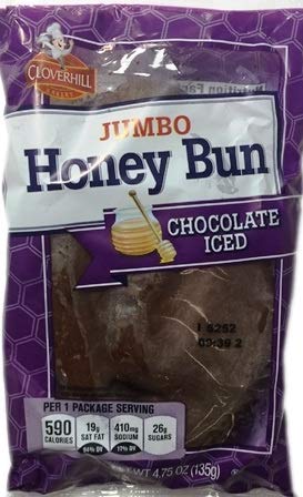 CLOVERHILL BAKERY Cloverhill Jumbo Honey Bun Chocolate Iced - 4.75oz Multi Pack (36 Pack)
