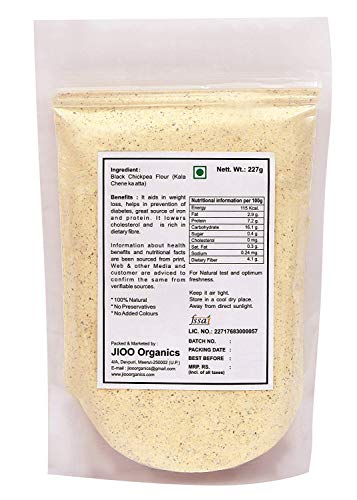 Jioo Organics Atta_Pack 250 Black Chickpea Flour or Kala Chane ka Of Grams