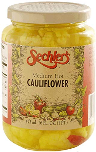 Sechlers Sechler's medium hot cauliflower 16-fl. oz. glass jar (Pack of 1)