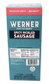 Pack 12 1.7 Werner Spicy Pickled Sausage of Pork & Beef Sausages Ounce Individually Wrapped Meat Snacks
