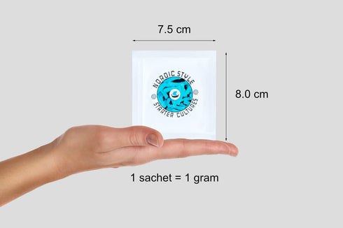 (Pack 12 Nordic Style Starter Culture for Homemade Preparation of Nordic Dairy Products of sachets)