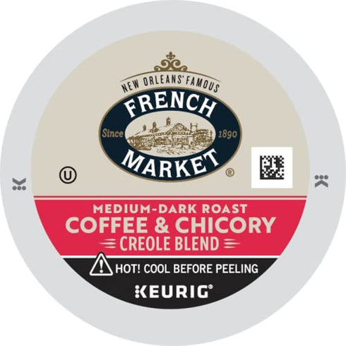 12ct (Pack 3) French Market Coffee & Chicory Medium-Dark Roast Single Serve Coffee Pods, Box