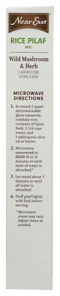 LASH LABS 6.3oz (4 Pack) Near East RICE PILAF Mix WILD MUSHROOM & HERB by Near East