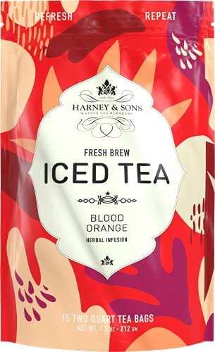 15ct, 30 Harney & Sons Blood Orange Fresh Brew Iced Tea | Brews up to quarts of Iced Tea