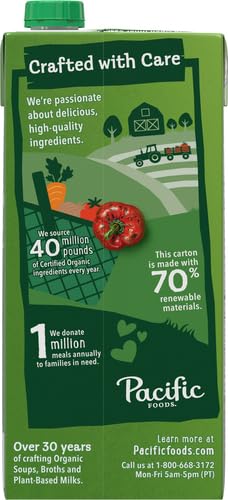 32 Oz Pacific Natural, Organic Creamy Roasted Pepper & Tomato Soup, Fl