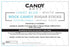 36 Light Blue and White Rock Candy Sugar Sticks - Individually Wrapped Treats - Cotton Candy & Original Sugar Flavored