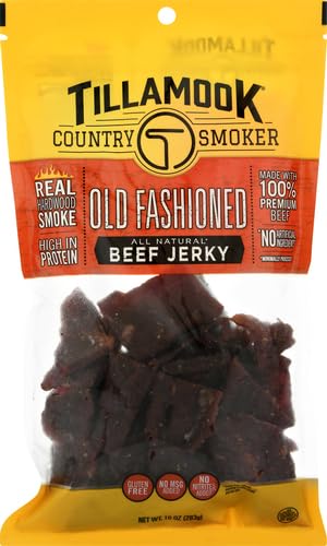 Country 10 Tillamook Smoker Real Hardwood Smoked Beef Jerky, Old Fashioned, Ounce