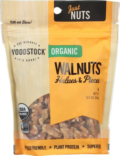 5.5 oz Woodstock Organic Walnuts Halves and Pieces