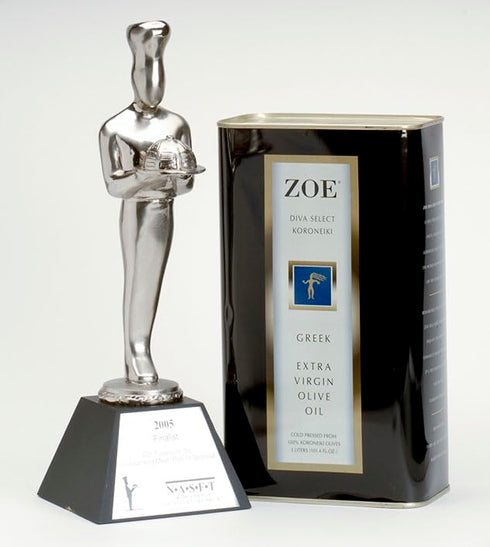 3 (101.4 oz) 100% ZOE Diva Select Koroneiki Greek Extra Virgin Olive Oil L fl Tin | Cold Pressed, Koroneiki Olives