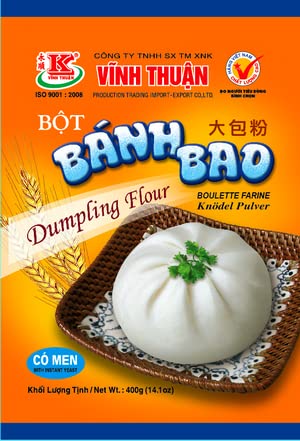 Vinh Thuan 1 (14.1oz, Pack 3) Dumpling Flour Mix Vietnamese Bot Banh Bao Bag