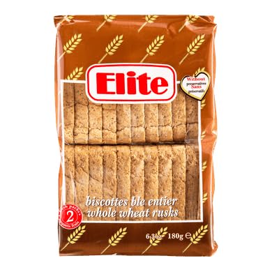 Generic Toast Rusks WHOLE Wheat (Elite) 180g