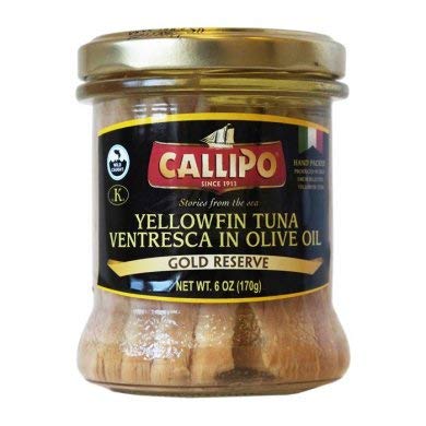 Callipo Yellowfin Tuna Ventresca in Glass Jar Olive Oil 6oz (170g) by |