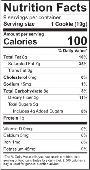 EMMY 6 oz (Pack 8) 's Organics Coconut Cookies, Dark Cacao, of | Gluten-Free Organic Cookies, Vegan, Paleo-Friendly