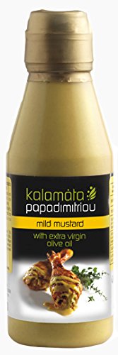 Kalamata Papadimitriou Greek Mediterranean Mustard Extra Virgin Olive Oil Mild with 300gr Or10.58oz