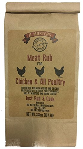 JL Masters 3.8oz packages All Natural Meat Rub - for Chicken & All Poultry (three)