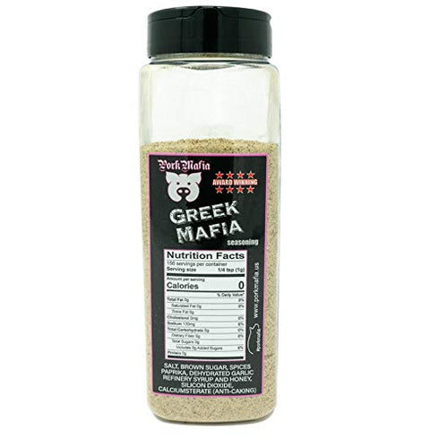 PorkMafia Greek Mafia Seasoning, 24 oz, Greek Style Lamb, Pork, Chicken BBQ Rub