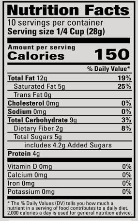 Wellbees 100% (10 oz) Grain Free Granola, Oat Free, Low Carb, Honey Sweetened, Small Batch, Refined Sugar Free, Paleo