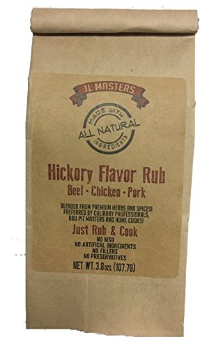 JL Masters All Natural Meat Rub -HICKORY - 3 (three) 3.8oz packages