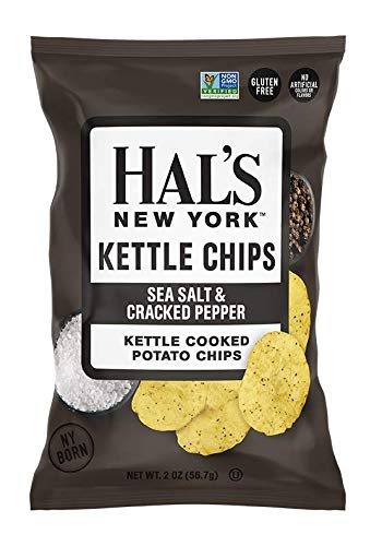 Hal's New York Pack, 10 2 Oz (Pack 30) Kettle Cooked Potato Chips, Variety Flavors
