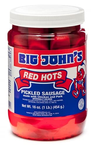 Big John's Red Hots Pickled Sausage 16oz Jar