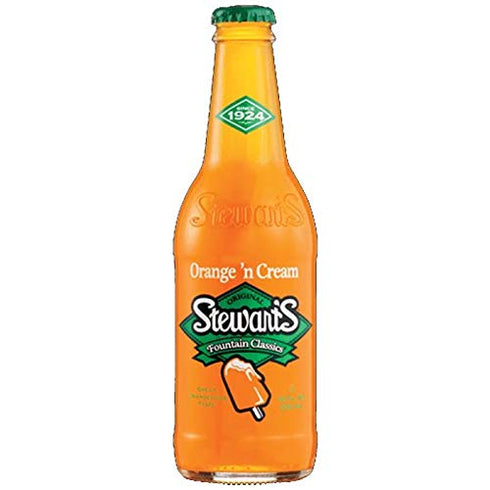 Stewart's 12 Oz (Pack 6, 72 Oz) Stewarts Original Orange N' Cream Soda Glass Bottle of Total