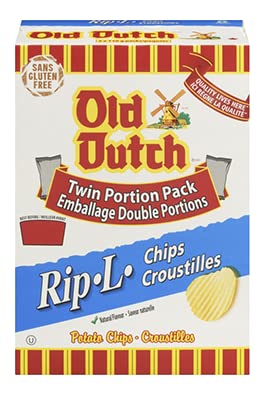 Old Dutch Foods Old Dutch Rip-L Boxed Potato Chips 220g/7.8oz. (Imported from Canada)