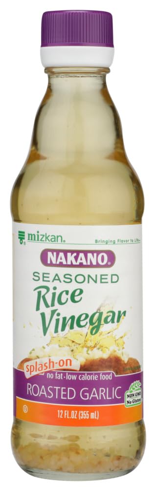Nakano Seasoned Rice Vinegar Roasted Garlic 12.0 OZ(Pack of 2) by Nakano