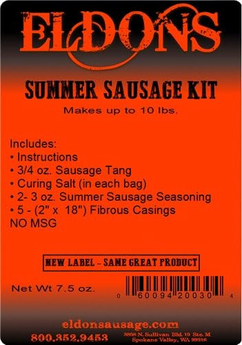Eldons Sausage and Jerky Supply Eldon's Summer Sausage Kit - Traditional Flavor - Makes 10 lbs