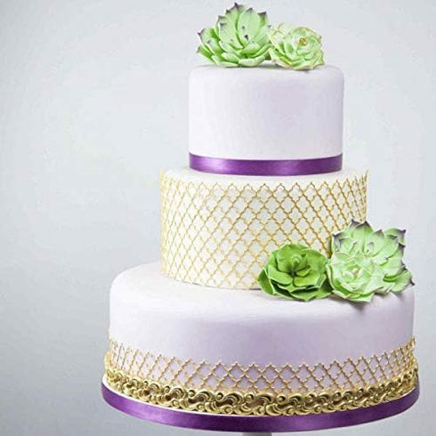 Set 3 9 Count Global Sugar Art Succulents Sugar Cake Flower, Sizes, by Chef Alan Tetreault